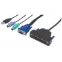 Intellinet VGA 1 porta kabelis KVM konsolei ar PS2, USB un VGA savienotājiem