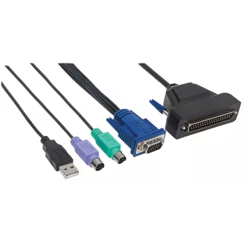 Intellinet VGA 1 porta kabelis KVM konsolei ar PS2, USB un VGA savienotājiem