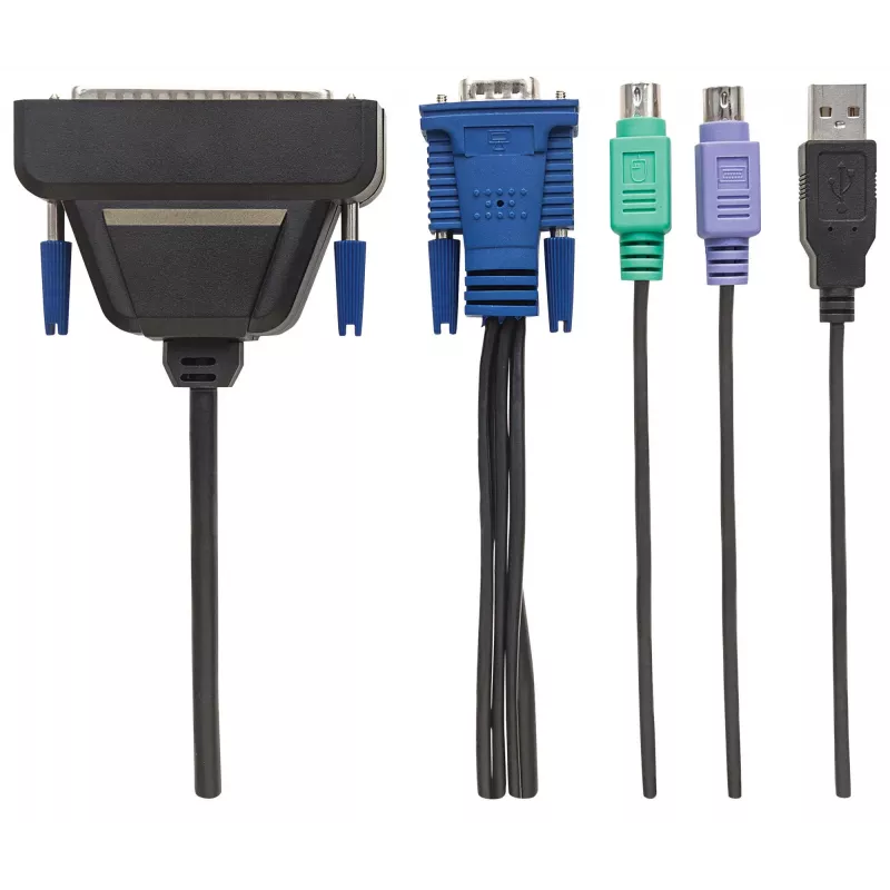 Intellinet VGA 1 porta kabelis KVM konsolei ar PS2, USB un VGA savienotājiem