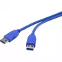 USB kabelis Renkforce RF-4369446 USB 3.2 Gen 1 1 m Zils
