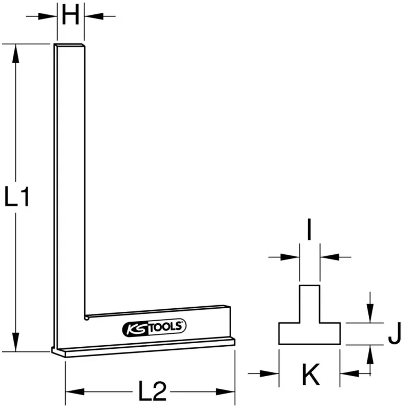 Leņķis KS Tools 300.0313, svars 185 g