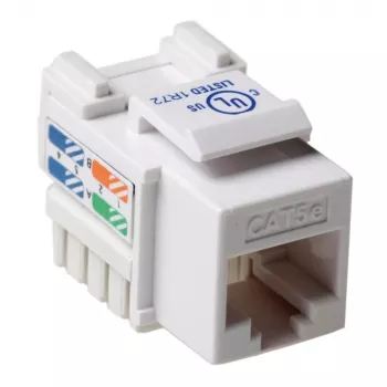 Keystone Jack ACT CAT5E Neekranēts Uzspiežams Balts TD5015