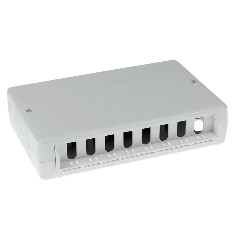 Virsmas montāžas kārba ACT FA5000 neekranēta 8 portu Cat5e — 171,4×38×118,8 mm