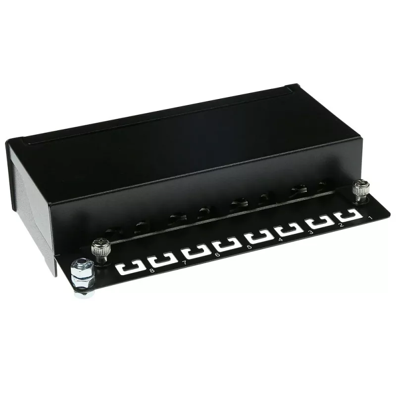 Virsmas montējama ekranēta lāpīšanas kārba ACT 8-portu CAT6, 173×44 mm
