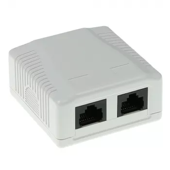 Virsmas montāžas kārba ACT 2 portu neekranēta CAT5E — 59×29,5×61 mm