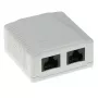 Virsmas montāžas kārba 2-portu CAT6 neekranēta ACT FA6002, 29×61×29,5 mm