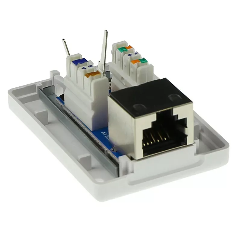 Virsmas montāžas ekranēta kontaktligzdu kārba ACT FA5005 1× CAT5E ligzdai, 39×29,5×54 mm