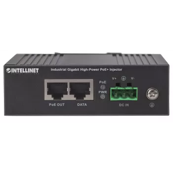 Intellinet Industrial Gigabit High-Power PoE+ inžektors, 1 x 30 W ports, IEEE 802.3at/af Power over Ethernet (PoE+/PoE), metāla korpuss
