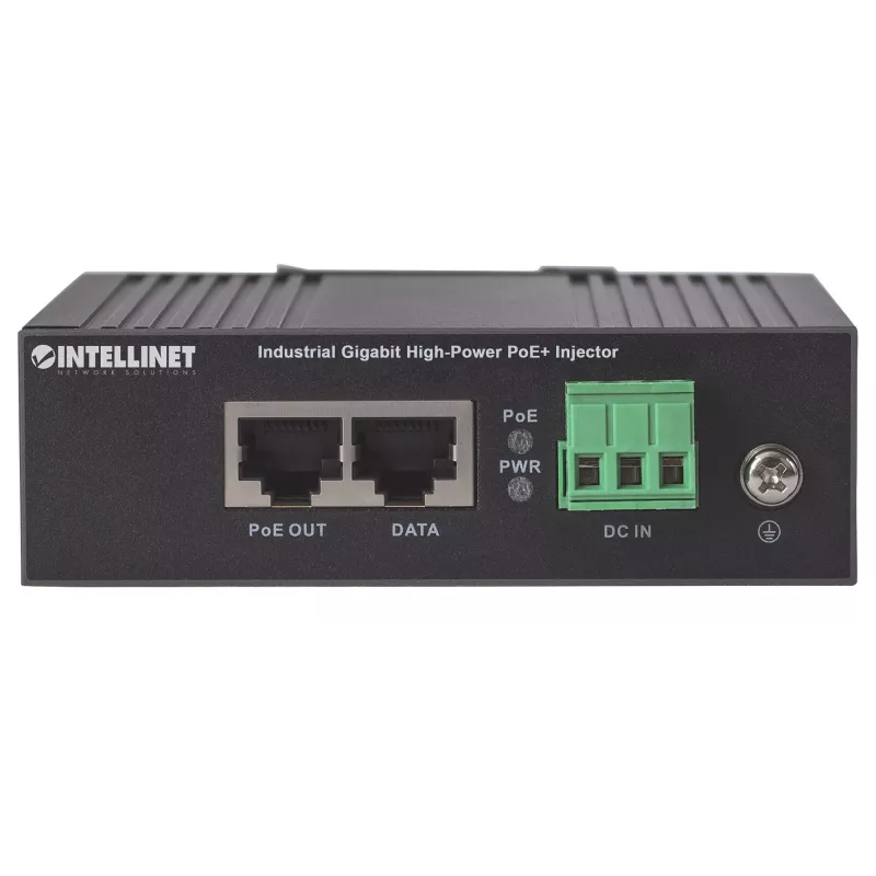 Intellinet Industrial Gigabit High-Power PoE+ inžektors, 1 x 30 W ports, IEEE 802.3at/af Power over Ethernet (PoE+/PoE), metāla korpuss
