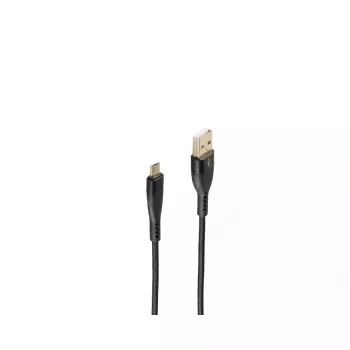 USB kabelis ShiverPeaks BS20-72025 1m USB 2.0 A uz Micro-USB B melns