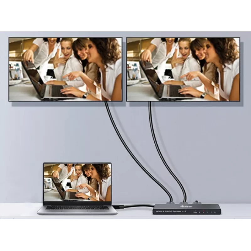 Equip Ultra plāns 2-portu HDMI 2.0 sadalītājs