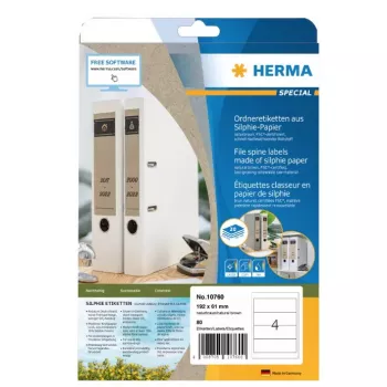 Pašlīmējoša etiķete HERMA 10754 Pastāvīga Brūna Taisnstūrveida 240 gab.