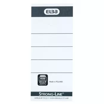 Elba 400087754 etiķetes, 10 gab., melnas un baltas, taisnstūrveida, 5x2,5 cm