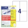 Pašlīmējoša printera etiķete AVERY 6601 Balta 10.5x14.8 cm 260 etiķetes