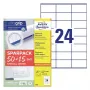 Pašlīmējošā printera etiķete AVERY 6602 Balts 7x3.6 cm 1560 gab.