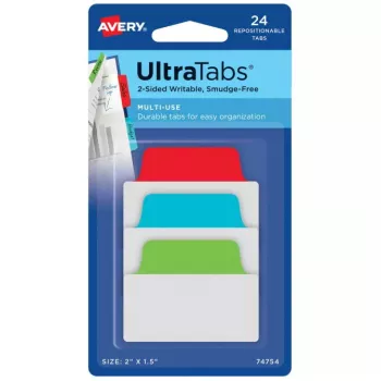 Tukšu ciļņu rādītājs Avery Ultra Tabs 74754 zils zaļš sarkans