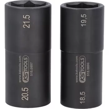 Ligzdu komplekts KS Tools 515.0895 1/2 collas piedziņa 2 ligzdu galvas