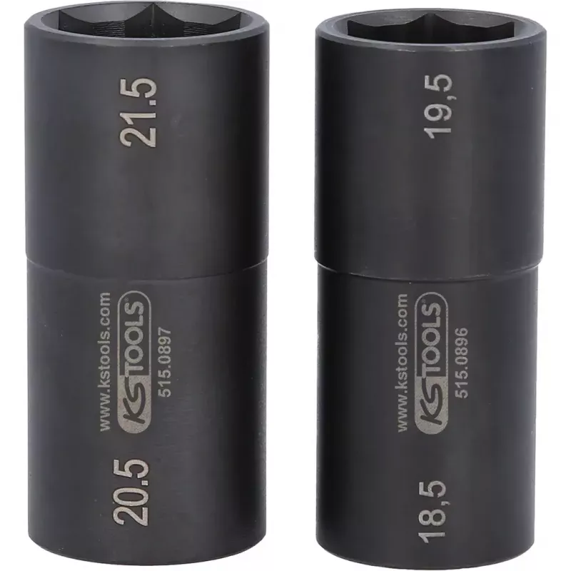 Ligzdu komplekts KS Tools 515.0895 1/2 collas piedziņa 2 ligzdu galvas