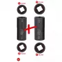 Ligzdu komplekts KS Tools 515.0895 1/2 collas piedziņa 2 ligzdu galvas