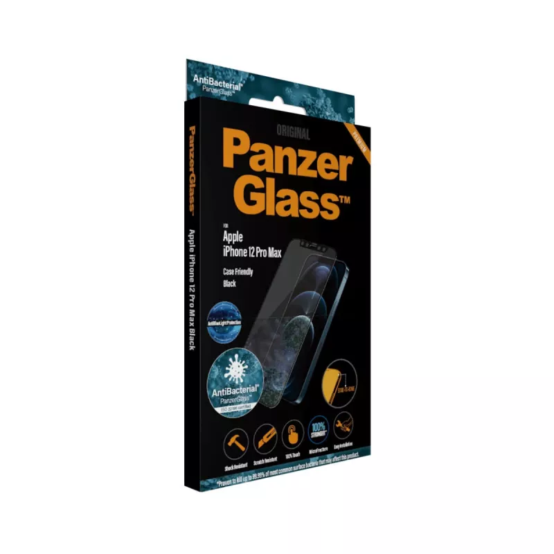 PanzerGlass ® Pretzilās gaismas ekrāns aizsargs Apple iPhone 12 Pro Max | Malas līdz malai