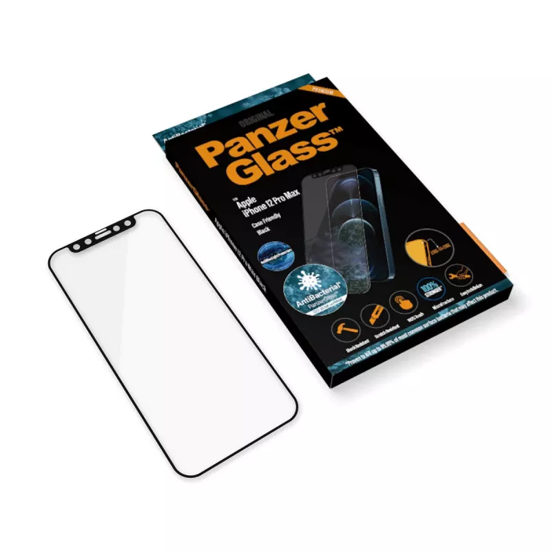PanzerGlass ® Pretzilās gaismas ekrāns aizsargs Apple iPhone 12 Pro Max | Malas līdz malai