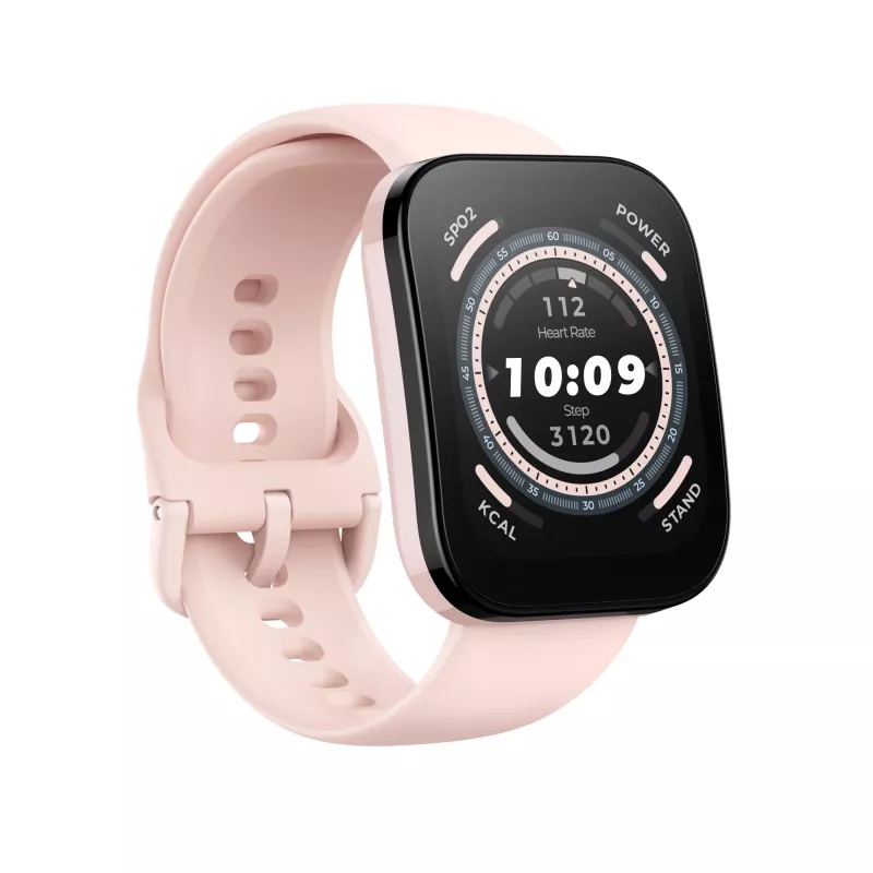 Amazfit Bip 5 4,85 cm (1,91 collas) TFT 45,9 mm Digitāls 320 x 380 pikseļi Skārienjūtīgs Rozā GPS (satelīts)