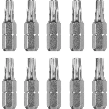 Skrūvgrieža uzgaļu komplekts KWB 121249 — 10 gab., Torx T9, garums 25 mm, 1/4 collas kāts