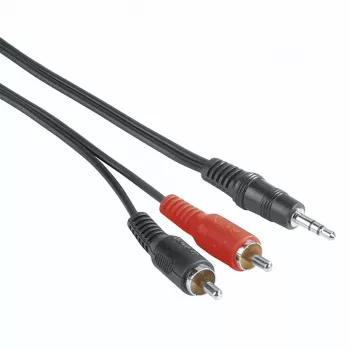 Hama 00205106 audio kabelis 2 m 3.5mm 2 x RCA Melns, Sarkans