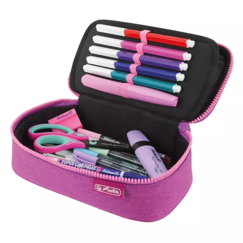 Penālis Herlitz beatBox ABC Soft Polyester Pink violeta 225x120x70mm