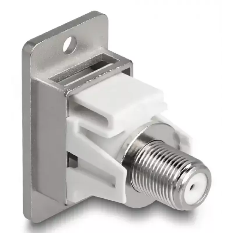 DeLOCK 90881 Kontaktligzda IEC F Sudraba Balta 75 Ω