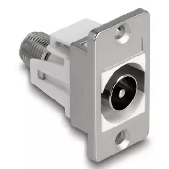 DeLOCK 90881 Kontaktligzda IEC F Sudraba Balta 75 Ω