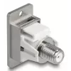 DeLOCK 90882 IEC F kontaktligzda sudraba/balta 75 Ω