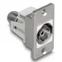 DeLOCK 90882 IEC F kontaktligzda sudraba/balta 75 Ω