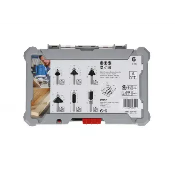 Bosch 2 607 017 470 frēzēšanas uzgalis Uzgaļu komplekts 6 gab.