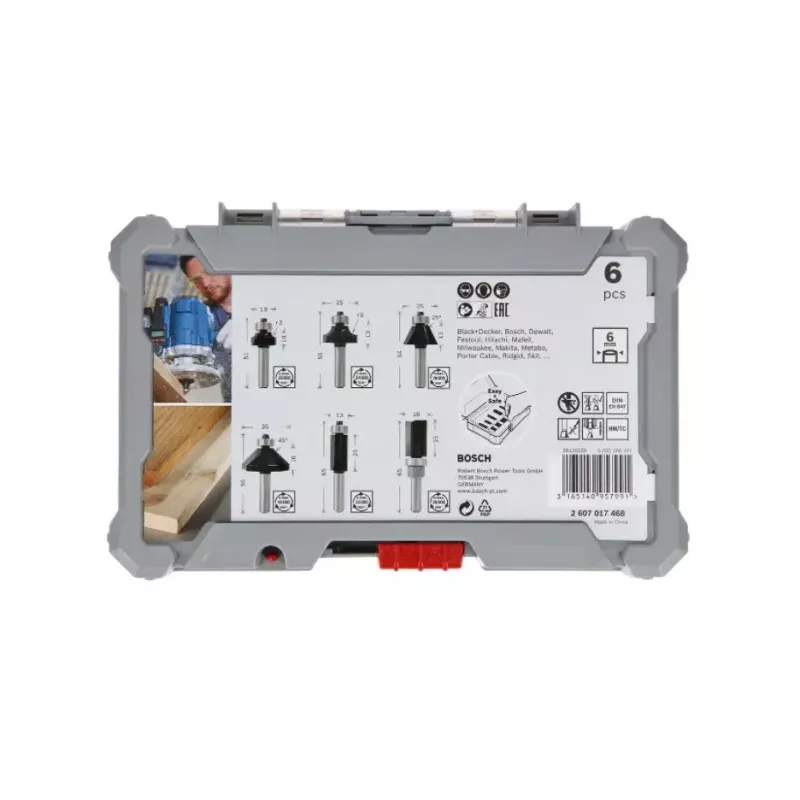 Bosch 2 607 017 470 frēzēšanas uzgalis Uzgaļu komplekts 6 gab.