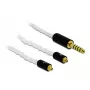 Audio kabelis DeLOCK 85846 1.2m 4.4mm 2x MMCX Balts