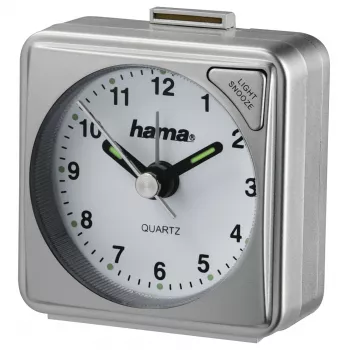 Hama A50 kvarca modinātājpulkstenis sudraba krāsā