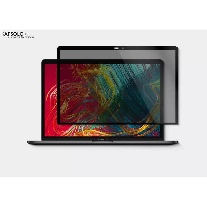 Magnētiskais aizsargstikls privātumam Kapsolo Apple MacBook Pro 16 collu Retina (2019) — 9H cietība, 50% gaismas caurlaidība, 30° privātuma leņķis, 40,6 cm