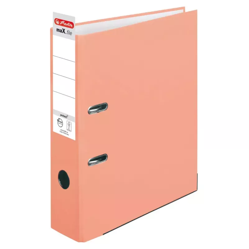 Riņķu mape Herlitz maX.file A4 oranža