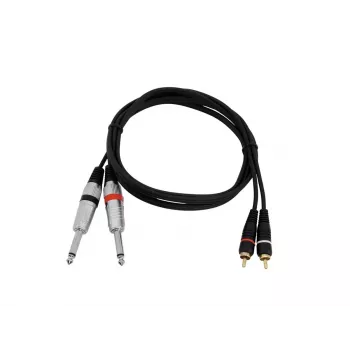 Audio kabelis Omnitronic 30225213 1,5 m 2x6,35 mm 2xRCA Melns