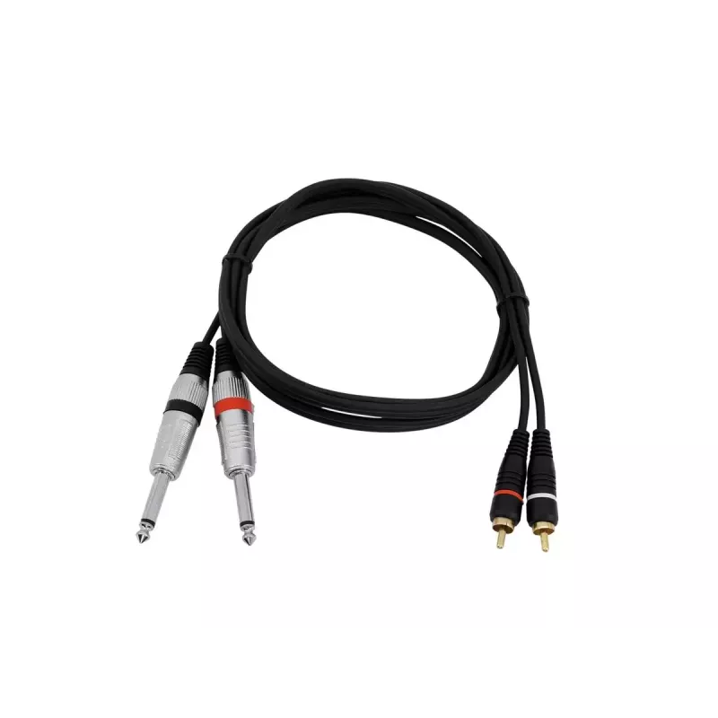 Audio kabelis Omnitronic 30225213 1,5 m 2x6,35 mm 2xRCA Melns