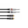 Audio kabelis Omnitronic 30225213 1,5 m 2x6,35 mm 2xRCA Melns