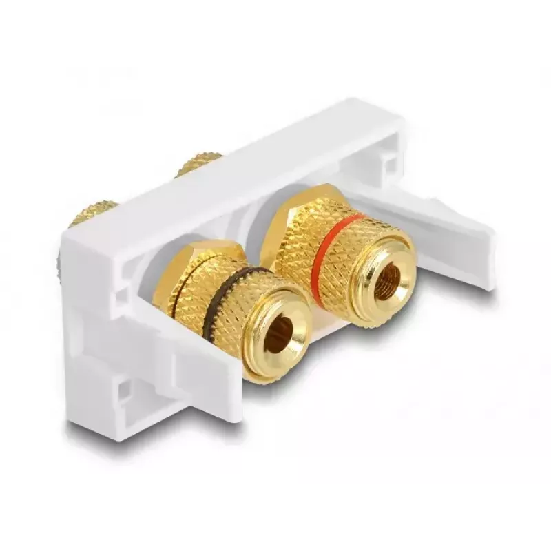 DeLOCK Easy 45 modulis 2 x pieslēguma spaile sarkans melns gredzens 22,5 x 45 mm