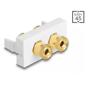 DeLOCK Easy 45 modulis 2 x pieslēguma spaile sarkans melns gredzens 22,5 x 45 mm