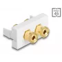 DeLOCK Easy 45 modulis 2 x pieslēguma spaile sarkans melns gredzens 22,5 x 45 mm