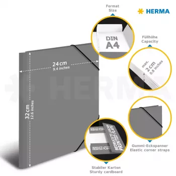 Gredzenu mape HERMA 19273 A4 Daudzkrāsains Kartons 285x315mm