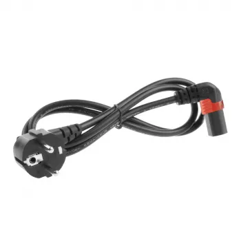 ACT strāvas vads CEE 7/7 vīrišķais (leņķveida) - C13 IEC Lock (augšupvērsts leņķveida) melns 3 m, EL456S
