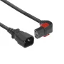 ACT strāvas vads C14 - C13 IEC Lock (leņķveida uz leju) melns 1 m, PC2044