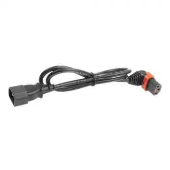 ACT strāvas kabelis C14 - C13 IEC Lock (leņķa uz leju) melns 2 m, PC2048