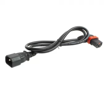 ACT strāvas vads C14 - C13 IEC Lock (leņķa kreisais) melns 3 m, PC2050